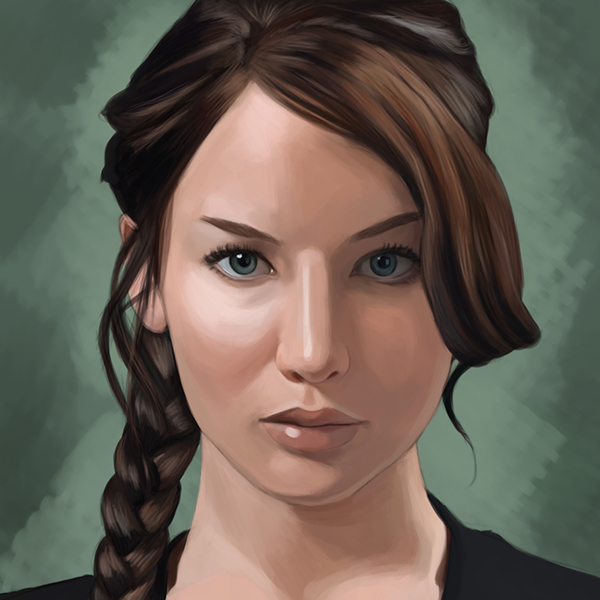 Yukon - Hunger Games_Jennifer Lawrence Digital Painting by Maartje van Hoorn